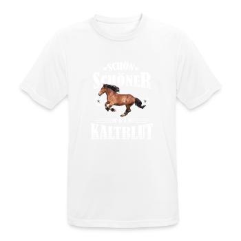 Schön Schöner Mein Kaltblut - Männer T-Shirt atmungsaktiv - Weiß - Vorne - AI Model Male 185 dark (185cm)