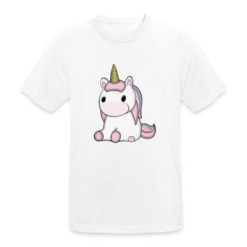 Idée cadeau Bébé Licorne - T-shirt respirant Homme - blanc - Devant - AI Model Male 185 dark (185cm)