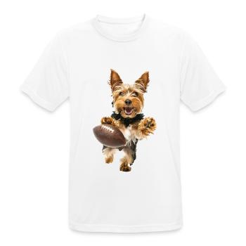 Yorkshire Terrier - Men's Breathable T-Shirt - white - Front - AI Model Male 185 dark (185cm)