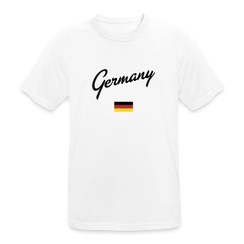 Allemagne - T-shirt respirant Homme - blanc - Devant - AI Model Male 185 dark (185cm)