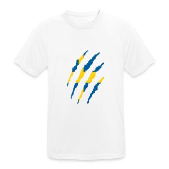 Sweden flag Sweden - I love you shirt - Men's Breathable T-Shirt - white - Front - AI Model Male 185 dark (185cm)