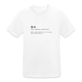 Ätti - Männer T-Shirt atmungsaktiv - Weiß - Vorne - AI Model Male 185 dark (185cm)