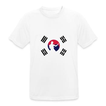 taekwondo - Men's Breathable T-Shirt - white - Front - AI Model Male 185 dark (185cm)
