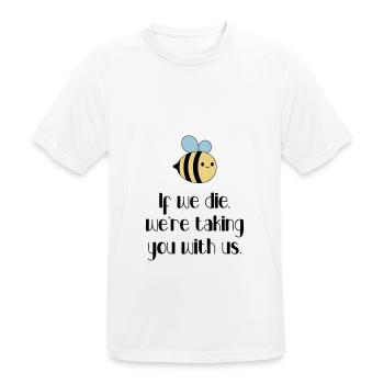 Ecology - Let's protect the bees! - Men's Breathable T-Shirt - white - Front - AI Model Male 185 dark (185cm)