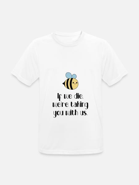 Ecology - Let's protect the bees! - Men's Breathable T-Shirt - white