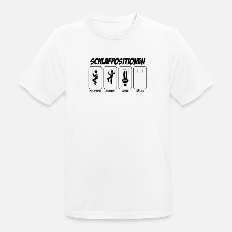 Bäcker Geschenk Schichtarbeiter Bäcker - Männer T-Shirt atmungsaktiv - Weiß