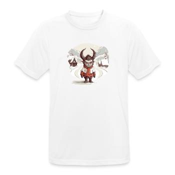 Krampus Bad Santa Claus Kramperl Krampus - Men's Breathable T-Shirt - white - Front - AI Model Male 185 dark (185cm)
