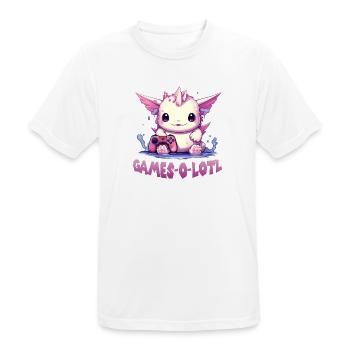 Gamer Axolotl Anime Axolotl T für Gaming Fans - Männer T-Shirt atmungsaktiv - Weiß - Vorne - AI Model Male 185 dark (185cm)