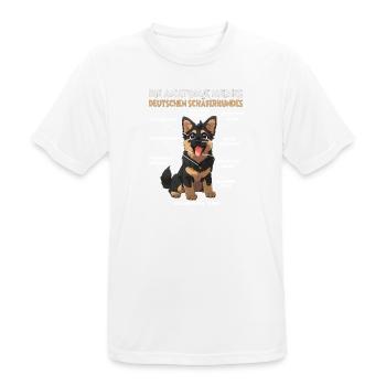 Lustiges Deutscher Schäferhund Gassi T für - Männer T-Shirt atmungsaktiv - Weiß - Vorne - AI Model Male 185 dark (185cm)