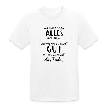 Everything will be fine - Men's Breathable T-Shirt - white - Front - AI Model Male 185 dark (185cm)