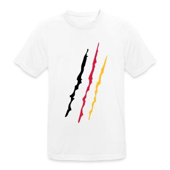 Deutschland - Männer T-Shirt atmungsaktiv - Weiß - Vorne - AI Model Male 185 dark (185cm)
