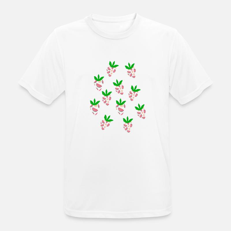 Melone oder Erdbeere? - Männer T-Shirt atmungsaktiv - Weiß