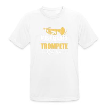 I've had enough, I'm going to play the trumpet - Men's Breathable T-Shirt - white - Front - AI Model Male 185 dark (185cm)