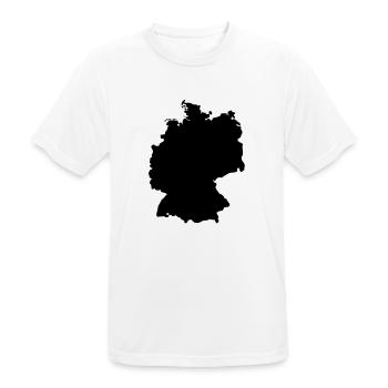 Germany, outlined, shade, outline, Germany, - Men's Breathable T-Shirt - white - Front - AI Model Male 185 dark (185cm)