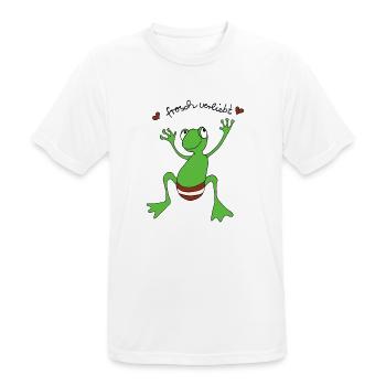 Frosch Verliebt - Männer T-Shirt atmungsaktiv - Weiß - Vorne - AI Model Male 185 dark (185cm)