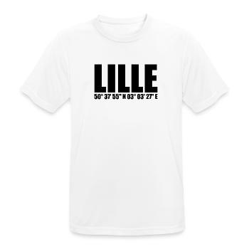 Lille Coordinates - Men's Breathable T-Shirt - white - Front - AI Model Male 185 dark (185cm)