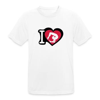 grs love coeur heart gymnastique8 - T-shirt respirant Homme - blanc - Devant - AI Model Male 185 dark (185cm)