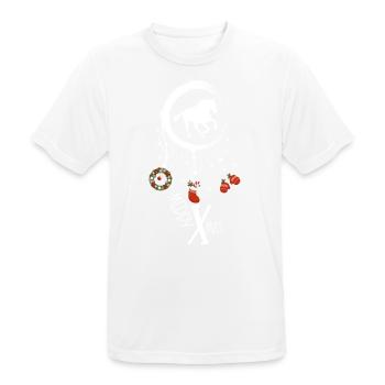 Pferd Weihnachten Weihnachtstraumfänger - Männer T-Shirt atmungsaktiv - Weiß - Vorne - AI Model Male 185 dark (185cm)