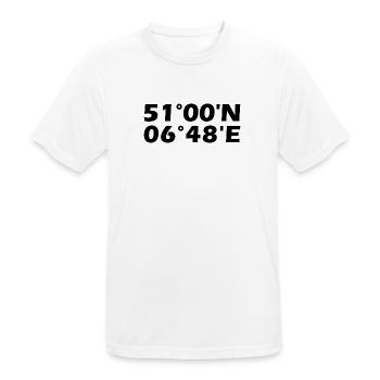 Coordonnées de Pulheim - T-shirt respirant Homme - blanc - Devant - AI Model Male 185 dark (185cm)