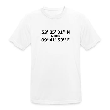 Coordonnées de Wedel - T-shirt respirant Homme - blanc - Devant - AI Model Male 185 dark (185cm)