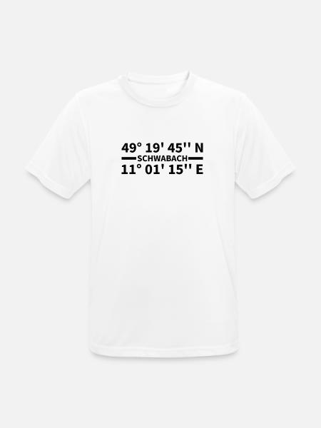 Schwabach coordinates - Men's Breathable T-Shirt - white