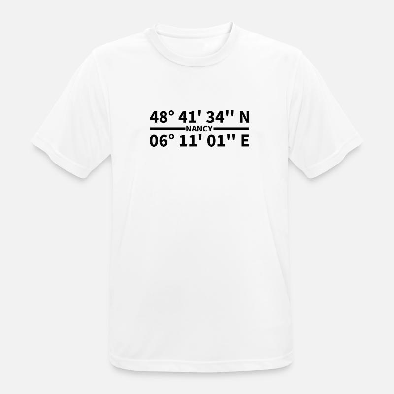 Nancy coordinates - Men's Breathable T-Shirt - white