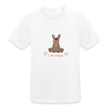 I would like to be a unicorn - Men's Breathable T-Shirt - white - Front - AI Model Male 185 dark (185cm)