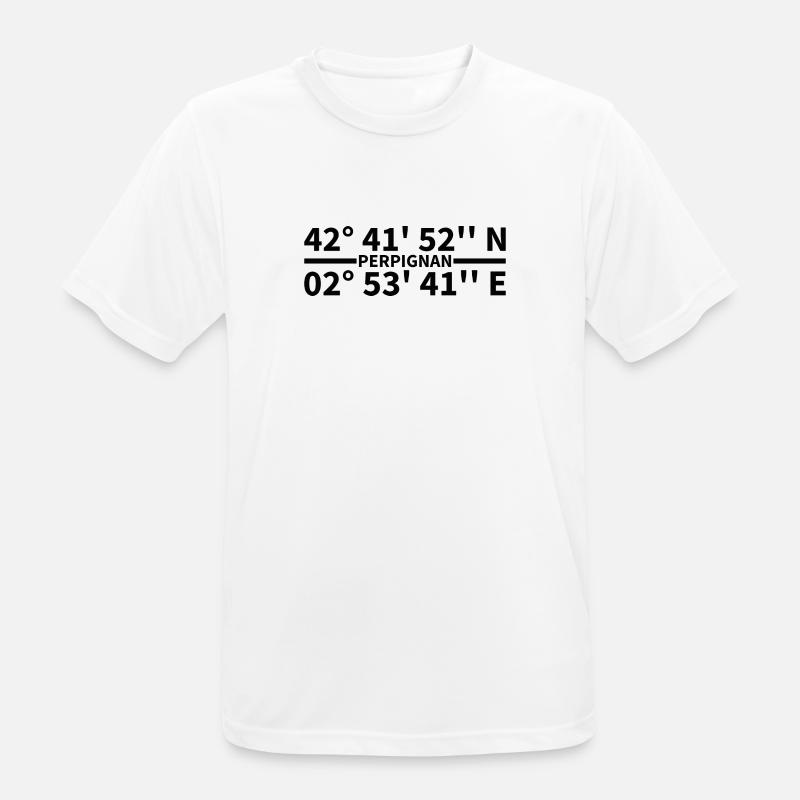 Perpignan coordinates - Men's Breathable T-Shirt - white