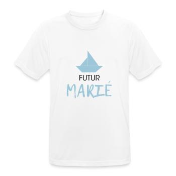 futur marié - T-shirt respirant Homme - blanc - Devant - AI Model Male 185 dark (185cm)