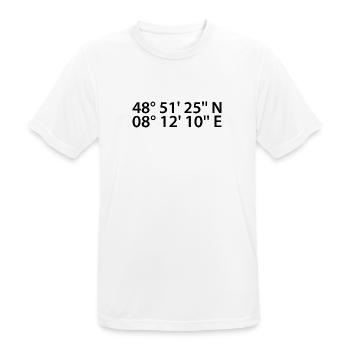 Rastatt Koordinaten - Männer T-Shirt atmungsaktiv - Weiß - Vorne - AI Model Male 185 dark (185cm)