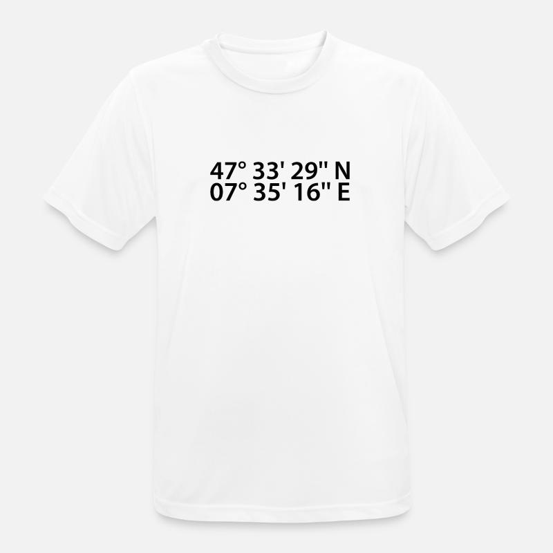 Basel coordinates - Men's Breathable T-Shirt - white