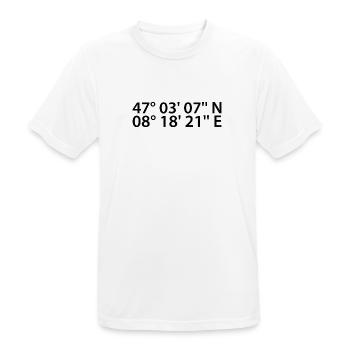 Luzern Koordinaten - Männer T-Shirt atmungsaktiv - Weiß - Vorne - AI Model Male 185 dark (185cm)