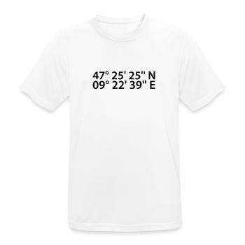 Coordonnées de Saint-Gall - T-shirt respirant Homme - blanc - Devant - AI Model Male 185 dark (185cm)