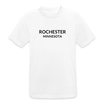 Rochester, Minnesota, États-Unis - T-shirt respirant Homme - blanc - Devant - AI Model Male 185 dark (185cm)