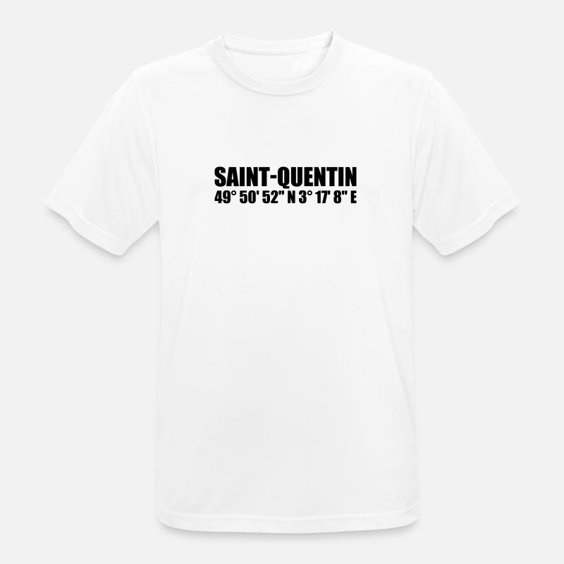 Saint-Quentin coordinates - Men's Breathable T-Shirt - white