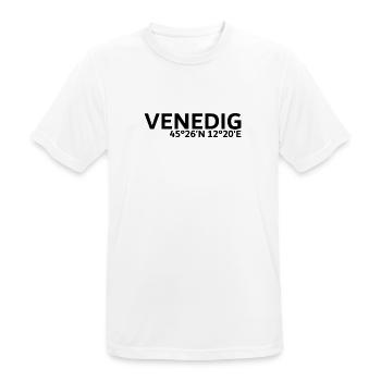 Coordonnées de Venise - T-shirt respirant Homme - blanc - Devant - AI Model Male 185 dark (185cm)