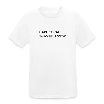 Cape Coral Florida USA Koordinaten - Männer T-Shirt atmungsaktiv - Weiß - Vorne - AI Model Male 185 dark (185cm)
