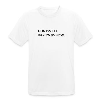 Huntsville Alabama USA Koordinaten - Männer T-Shirt atmungsaktiv - Weiß - Vorne - AI Model Male 185 dark (185cm)