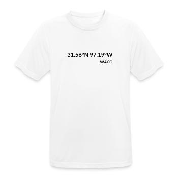 Waco Texas USA Koordinaten - Männer T-Shirt atmungsaktiv - Weiß - Vorne - AI Model Male 185 dark (185cm)