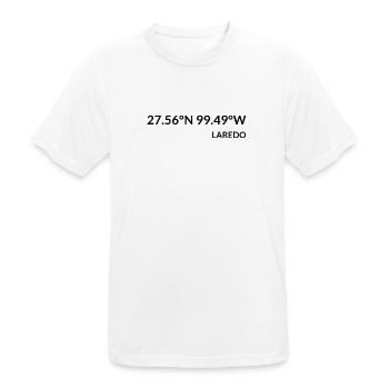 Laredo Texas USA Coordinates - Men's Breathable T-Shirt - white - Front - AI Model Male 185 dark (185cm)