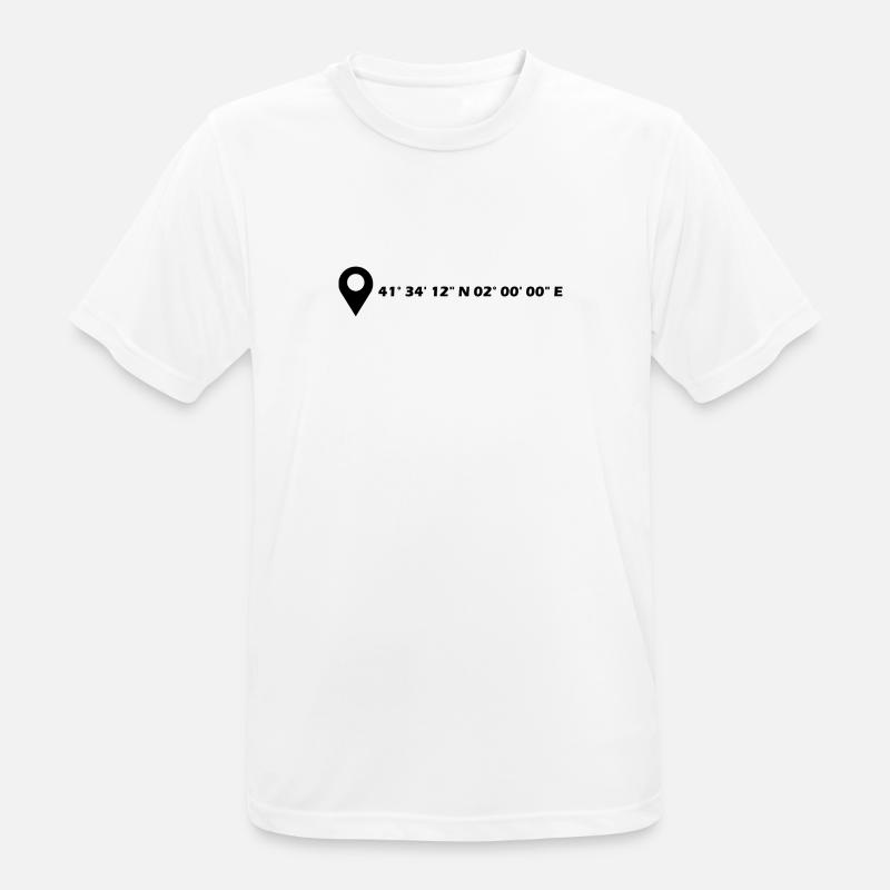 Terrassa coordinates - Men's Breathable T-Shirt - white