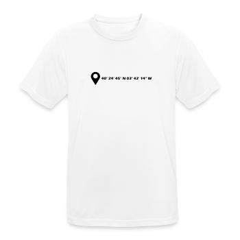 Madrid coordinates - Men's Breathable T-Shirt - white - Front - AI Model Male 185 dark (185cm)