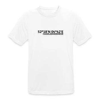 Haarlemmermeer coordinates - Men's Breathable T-Shirt - white - Front - AI Model Male 185 dark (185cm)
