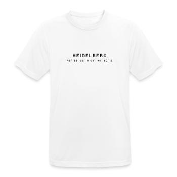 Coordonnées Heidelberg - T-shirt respirant Homme - blanc - Devant - AI Model Male 185 dark (185cm)