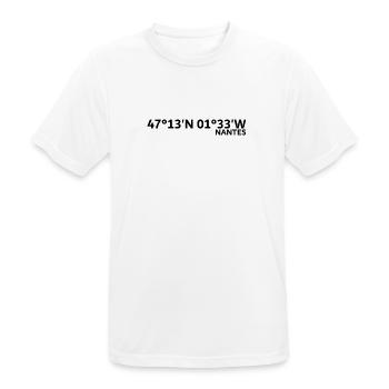Nantes Coordinates - Men's Breathable T-Shirt - white - Front - AI Model Male 185 dark (185cm)