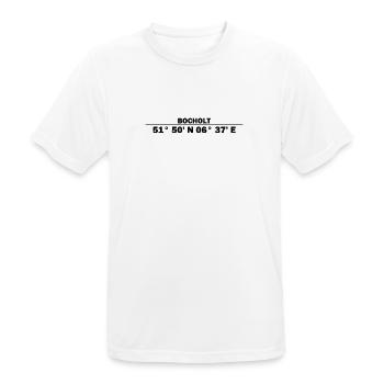 Bocholt Koordinaten - Männer T-Shirt atmungsaktiv - Weiß - Vorne - AI Model Male 185 dark (185cm)