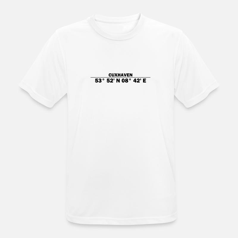 Cuxhaven coordinates - Men's Breathable T-Shirt - white