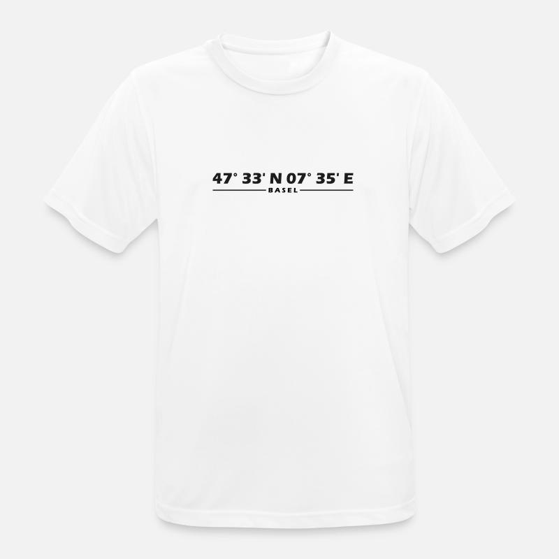 Basel coordinates - Men's Breathable T-Shirt - white