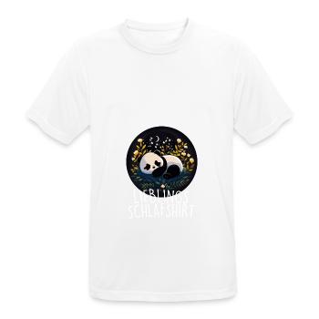 Lieblings Schlafshirt Panda Pandabär Nachtshirt - Männer T-Shirt atmungsaktiv - Weiß - Vorne - AI Model Male 185 dark (185cm)