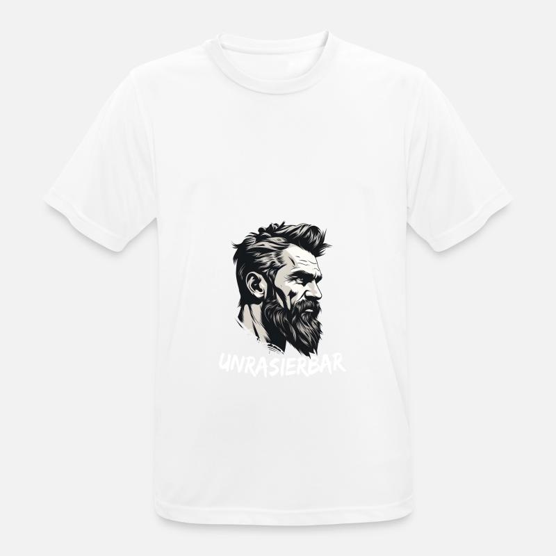 Wikinger Bartträger Lustiger Bart Spruch - Männer T-Shirt atmungsaktiv - Weiß